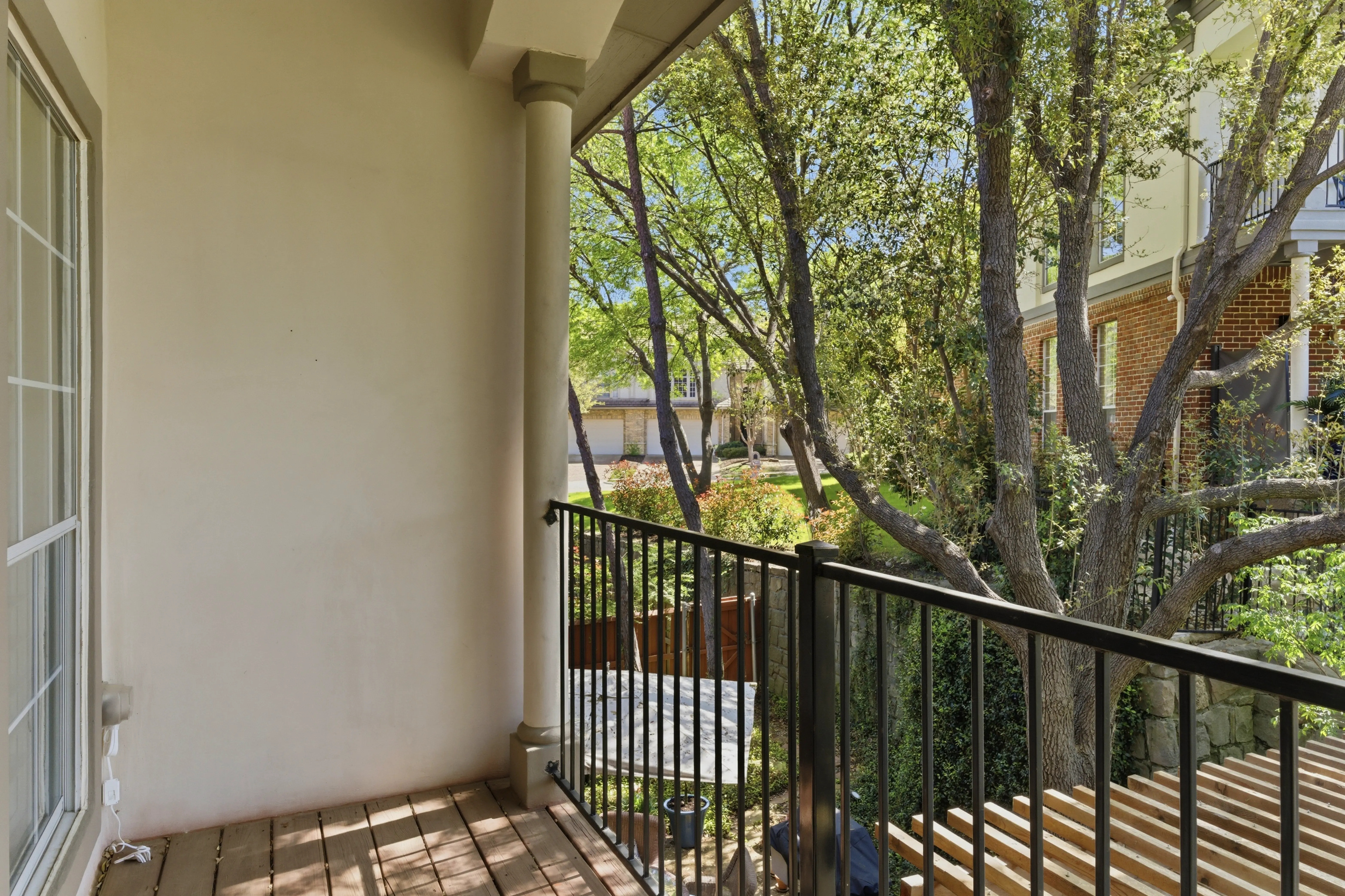 Balcony overlooking greenbelt